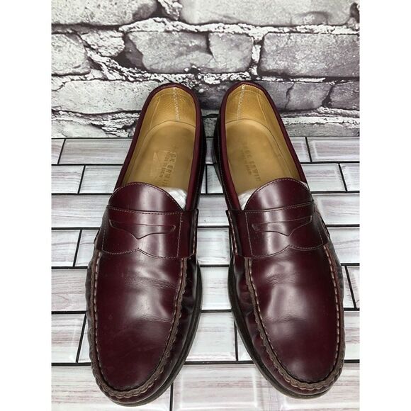 Jack Erwin Charlie Burgundy Leather Penny Loafers Dress Shoes Men Sz 9.5 US/43EU main image 9
